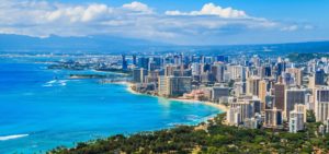 Hawaii waterfront buildings